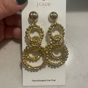 NWT Jcrew gold statement earrings